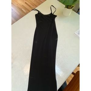 Black Spandex Midi Dress